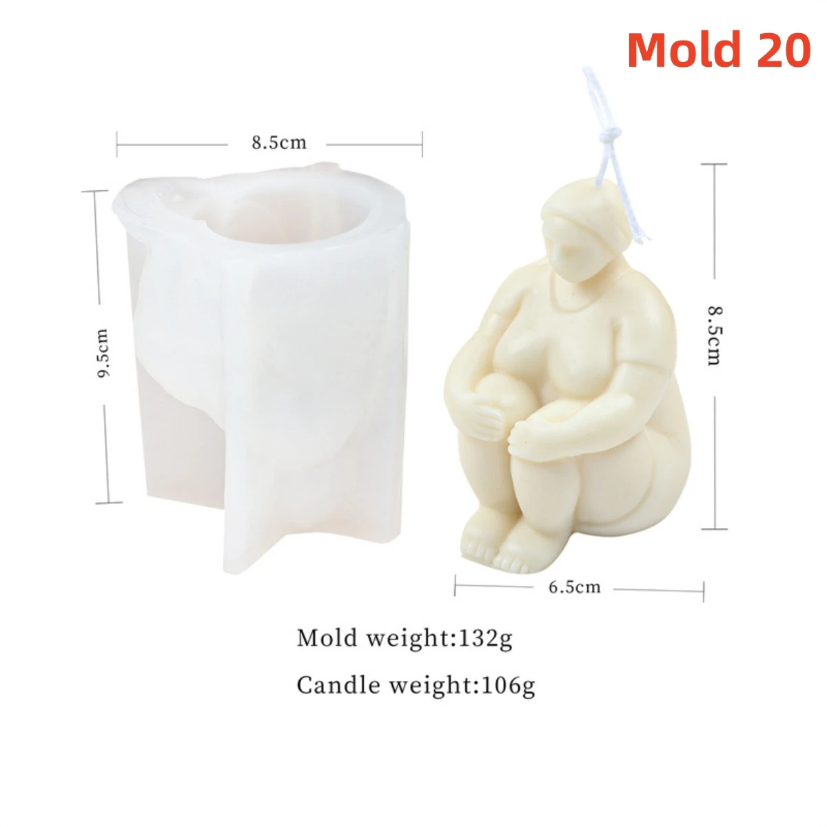 3D Lady Body Kaars Schimmel Yoga Pose Zeep Geurende Gips Epoxyhars Maken Mold DIY Home Decoratie Handgemaakte Geschenken - afbeelding 1