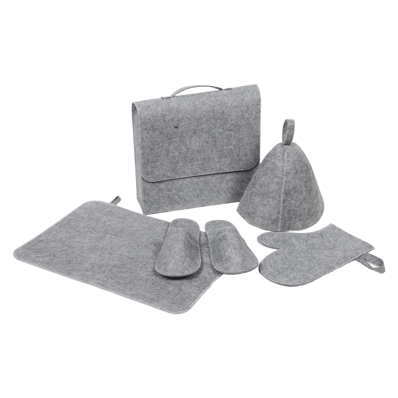 1 مجموعة ورأى ساونا كيت مع النعال حقيبة وسادة قفازات غطاء وسادة مقعد القدم حماية اليد حمام أساسيات ارتداء مقاومة