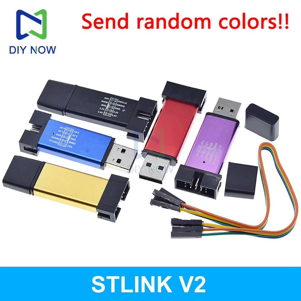 1PC ST-Link V2 Mini STM8 STM32 Simulator Download Programmer Programming With Cover A41 for arduino ST LINK Stlink Burner