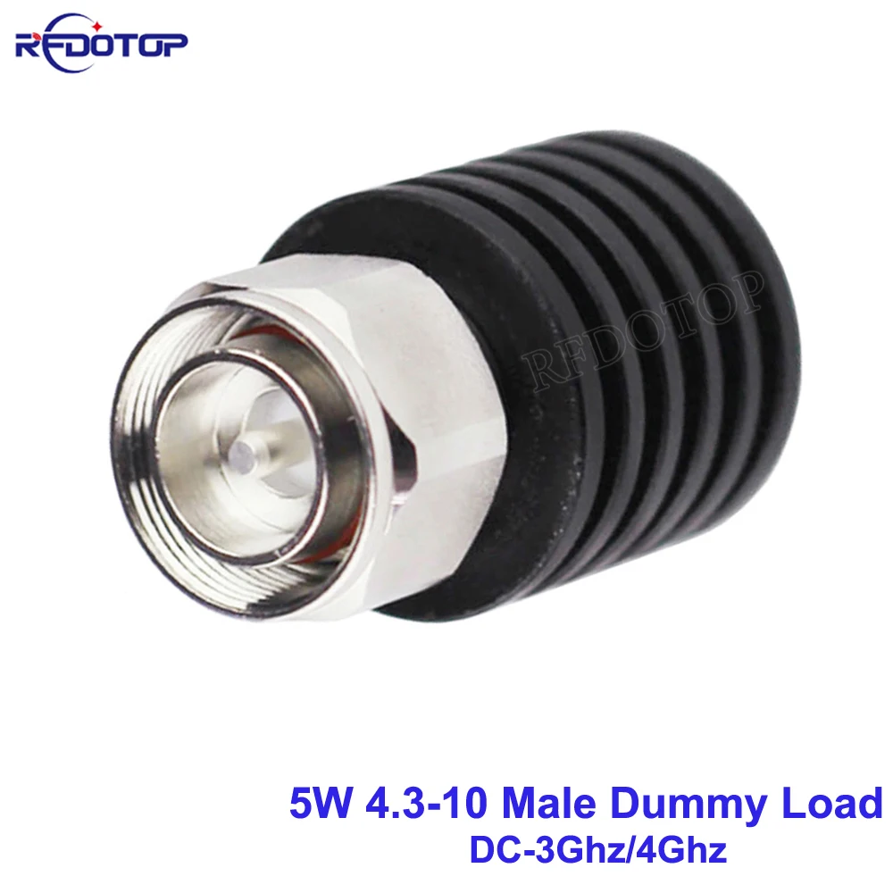 5W 4.3-10 Male RF Coaxial Termination Dummy Load 3Ghz/4Ghz SWR＜1.2 50 Ohm Connector Socket Brass Straight Coaxial RF Adapters