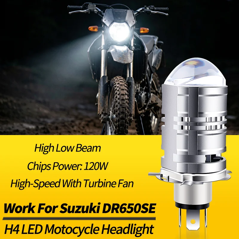 1PC LED Headlight Bulb H4 9003 HB2 High Low Beam Canbus For Suzuki DR650SE DR650 SE 1990 1991-2019 Motocycle Retrofit Accessory