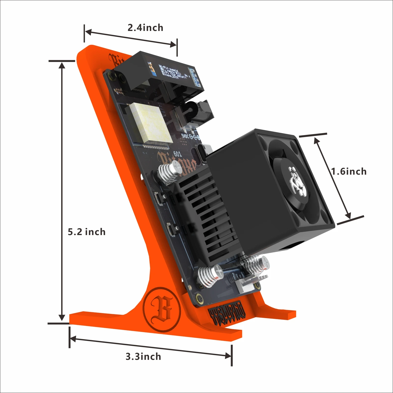 Bitaxe-Bitcoin Miner Orange, a taxa de hash da rede Bitcoin é cerca de 1,2 th/s, 601