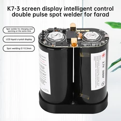 Screen display intelligent control double pulse farad capacitor spot welder 18650 lithium battery spot welder DIY kits