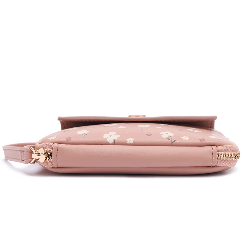 نموذج جديد حقيبة يد بسحاب متعددة الوظائف مطبوعة من البولي يوريثان عالية الجودة لجواز السفر، حقيبة تخزين بسحاب للعملات المعدنية للسيدات ذات سعة كبيرة f