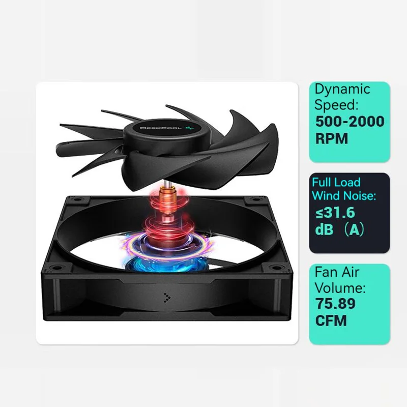 DEEPCOOL AG400 4 أنابيب حرارية مروحة مزدوجة وحدة المعالجة المركزية تبريد الهواء المبرد 2000 دورة في الدقيقة مروحة تبريد سطح المكتب إنتل LGA1700 1200 115X AMD AM4