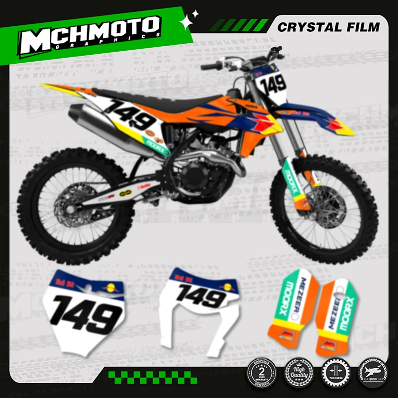 

MCHMFG Full Graphics Decal Stickers For KTM SX SXF EXC-F 2020 2021 2022 2023 125 250 2019 2020 2021 2022 EXC300 350 450 -008