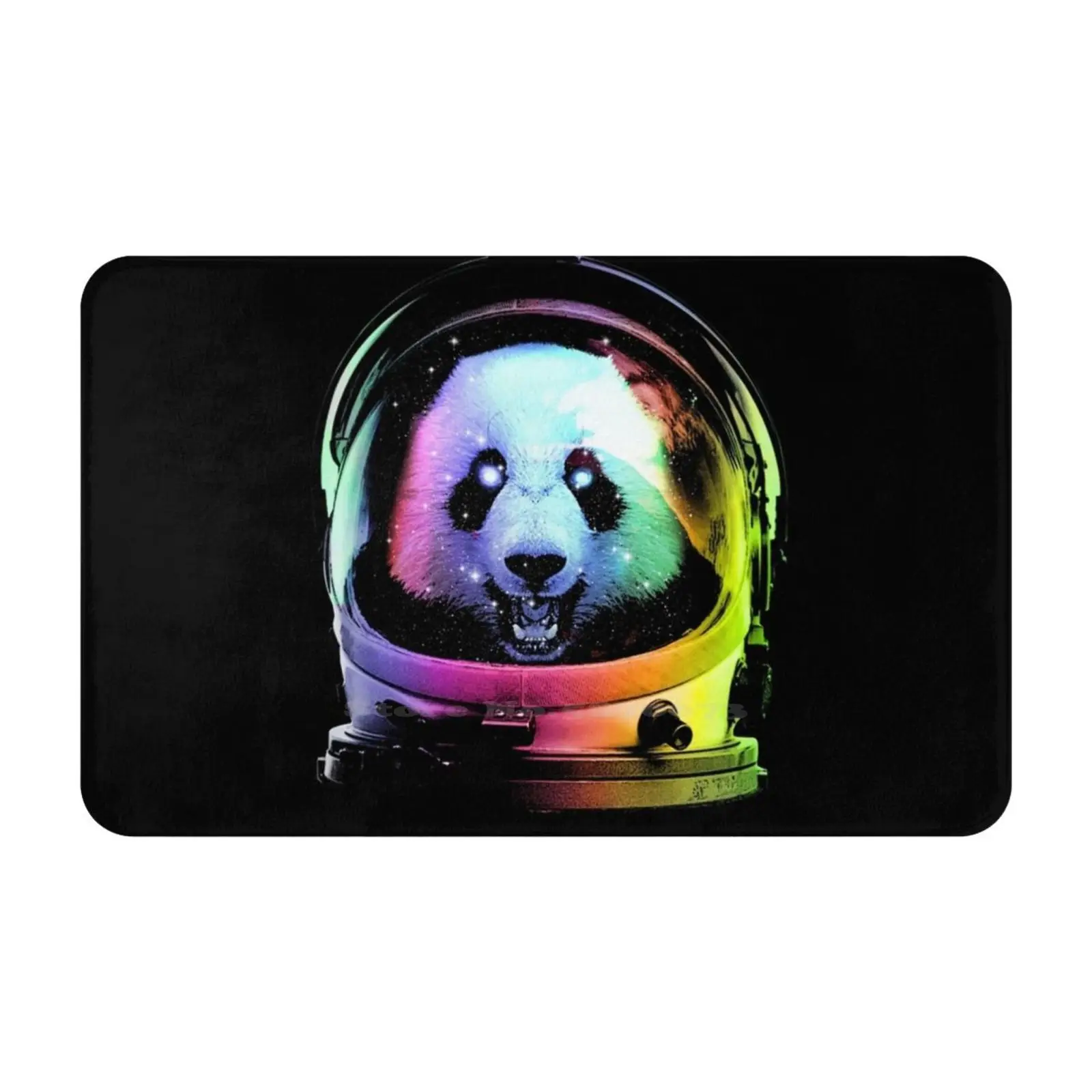 Astronaut Panda Soft Cushion Car Home Carpet Door Mat Cute Animals Pandas Neon Astronaut Cool Funny Panda Wild Animals Spaceman