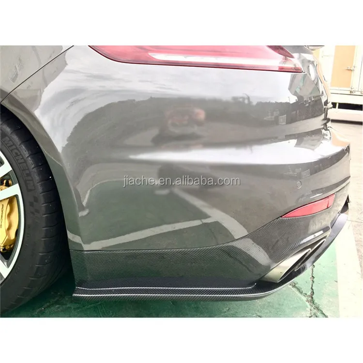 Spoiler Penyebar Bibir Belakang Serat Karbon untuk Porsche Panamera 970 GTS Turbo S 2014-2017 Pelindung Bumper Belakang Aksesori Mobil