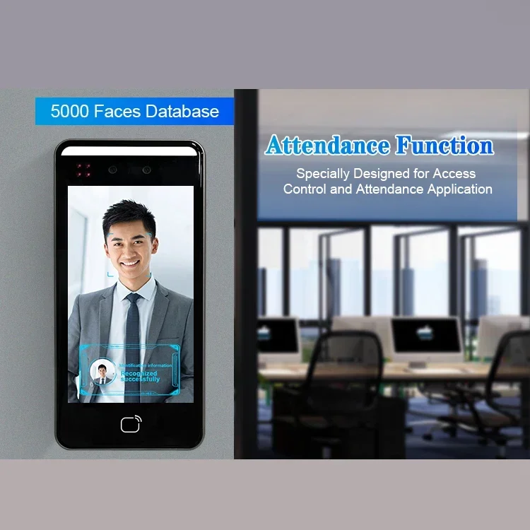 5 Polegada lcd android 9.0 reconhecimento facial torniquete sistema de comparecimento do tempo áudio unidirecional, outro f1 (d11) rakinda