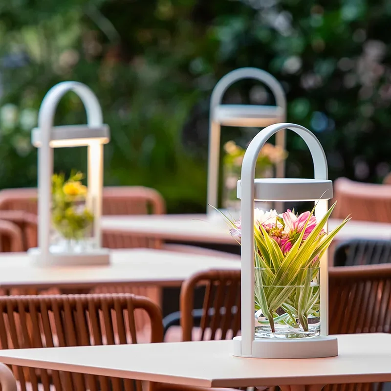 Portable Solar Outdoor Light Waterproof Garden Floor Lamp Villa Balcony Ambient Lighting Rechargeable Table Decoration