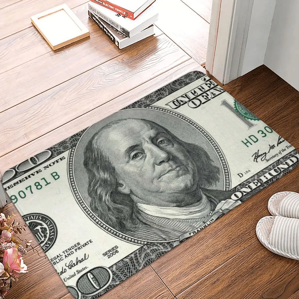 

Dollar Money Doormat Rug carpet Mat Footpad Bath mat Non-slip toilet Balcony Parlor durable Washable