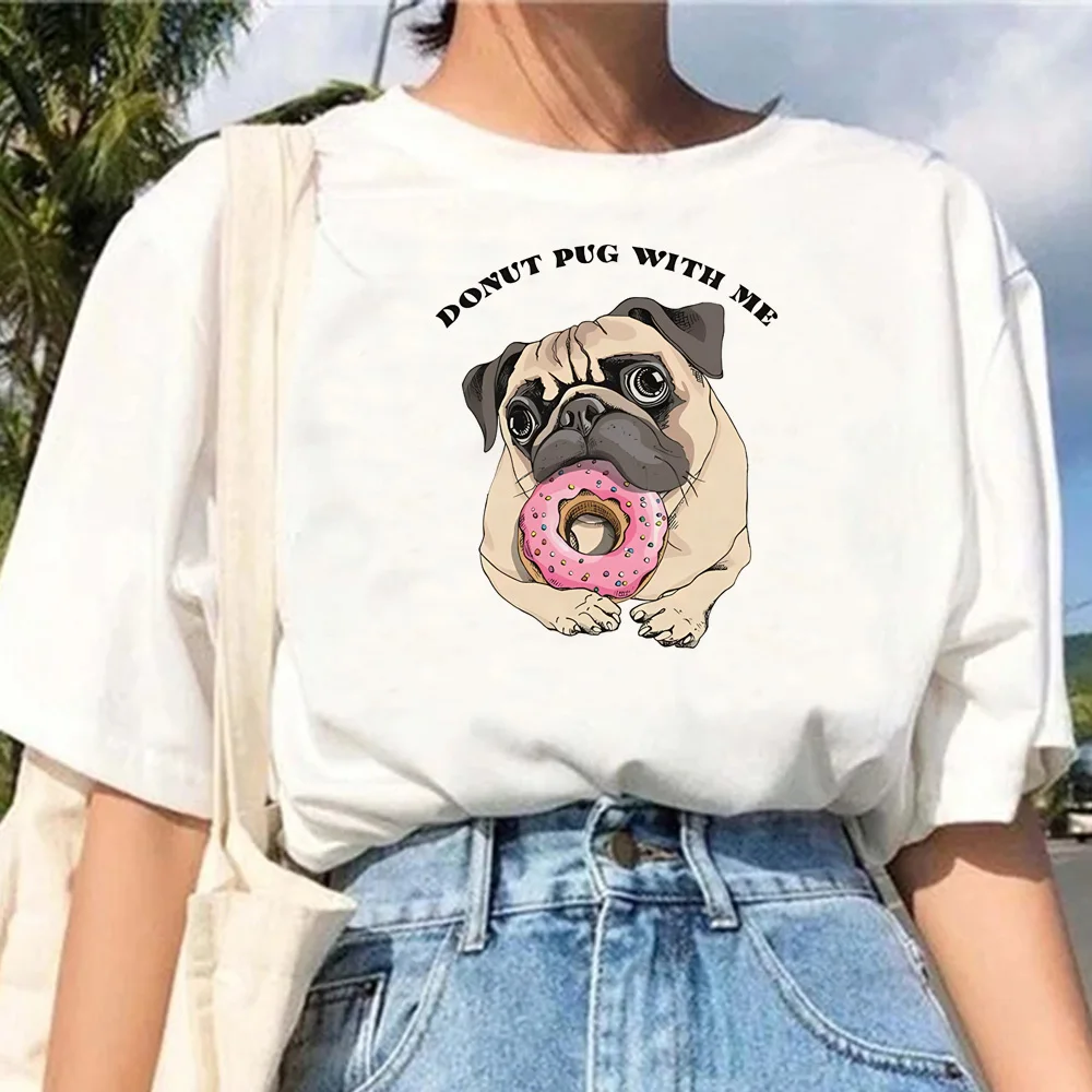 Pug t-shirts women funny designer streetwear t shirt female 2000s funny clothes