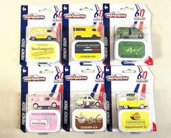 Majorette 1/64 French touch 60th anniversary VW T1 CITROEN 2CV  Diecast Model Car Kids Toys Gift