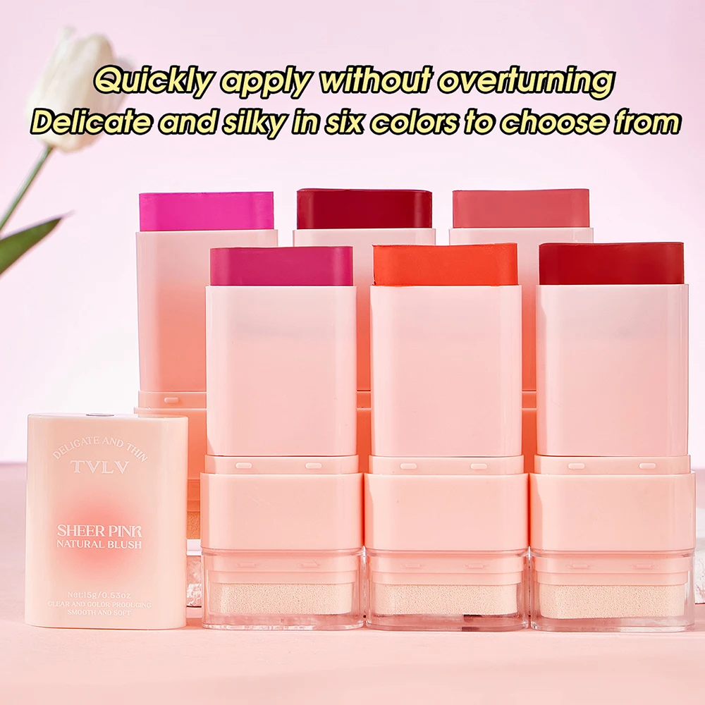 

Facial Powder Blusher Stick Shadow Highlight Repair Monochrome Expansion Color Shrink Red Rouge Concealer Makeup Cosmetics