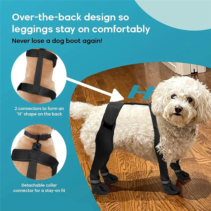 AB15-Hundestiefel, Hundeschuhe, wasserdicht, verstellbar, Hundestiefel, atmungsaktive Haustierschuhe für Spaziergänge im Freien, schützt langlebig, einfach zu installieren, L