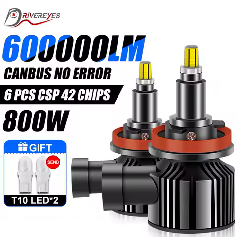 800W 600000LM H7 Led Bulb Canbus H8 H11 Fog Light 9006 Hb4 9005 Hb3 Led Lamp Plug and Play 360 3D Auto 6500K Super Mini Diodes