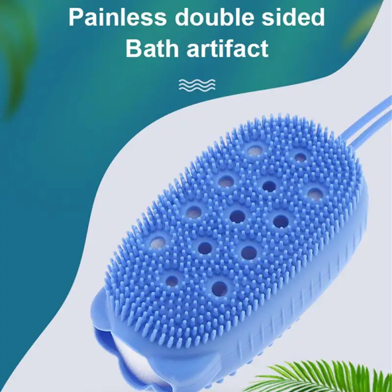 Silicone Body Scrubber Bath Exfoliating Scrub Sponge Shower Brush Exfoliator Skin Care Cleaner Dead Skin Remover Bathing Tools