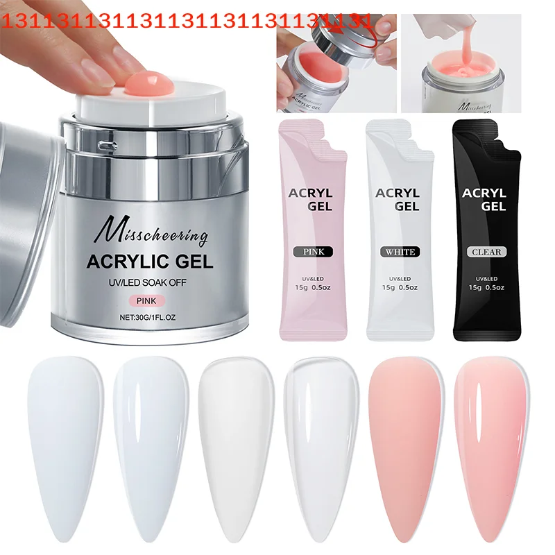 Gel per unghie Quick Builder 15/30g Estensione trasparente per nail art Acrilico multifunzionale Soak off LED UV per uso professionale in salone