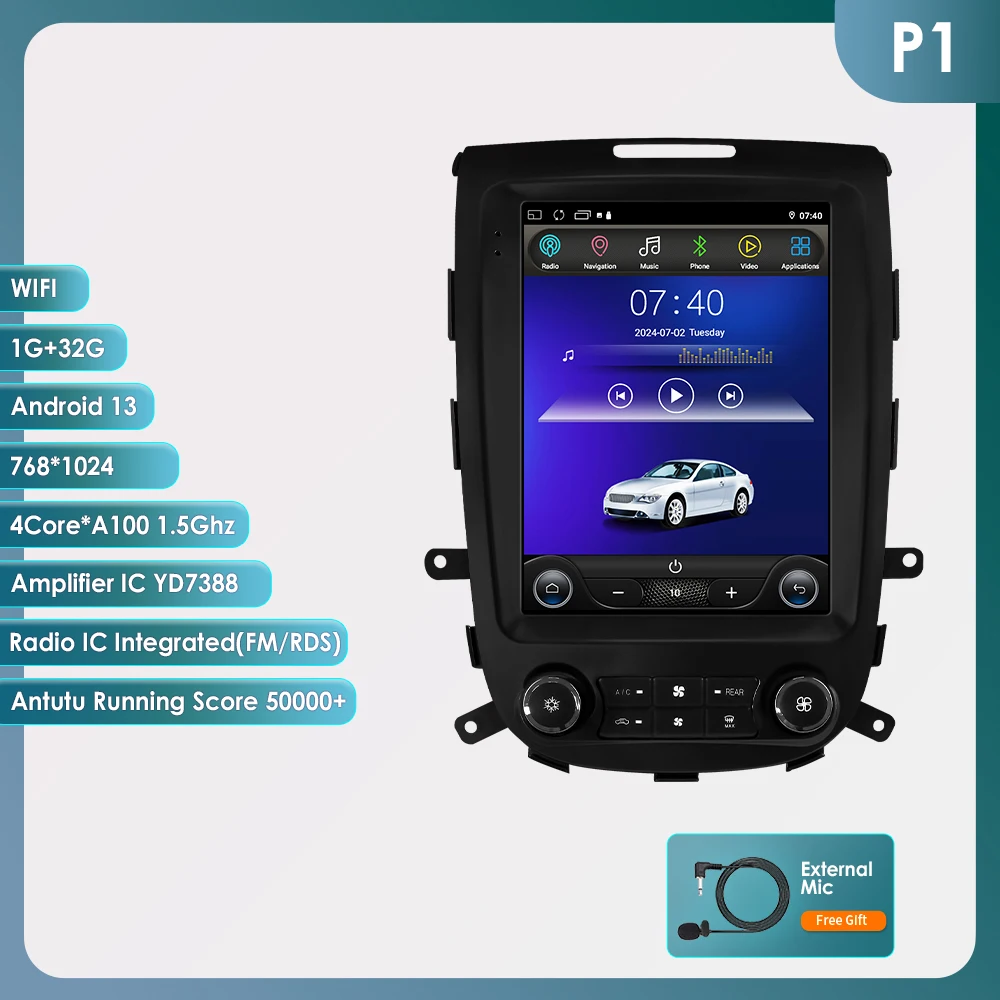 Android Carplay Autoradio für Hyundai Santa Fe 2 2006-2012 Auto AC Multimedia-Videoplayer WIFI 2DIN 6115 Vertikaler Bildschirm GPS