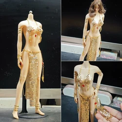 1/6 Scale female dolls clothes Metallic sequin clothing accessories fit 12'' action figure body model
