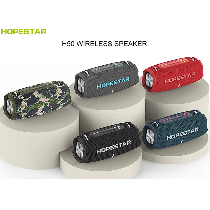 HIFI Audience HOPESTAR H50 Bluetooth Speakers Wireless Portable Outdoor Waterproof Subwoofer Surround Sound System TWS Series FM