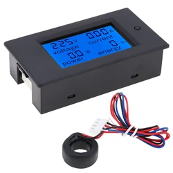 LCD Display Digital Multimeter Ammeter Voltmeter AC 80-260V 100A Voltage Meter Power Energy Tester with Current Transformer CT