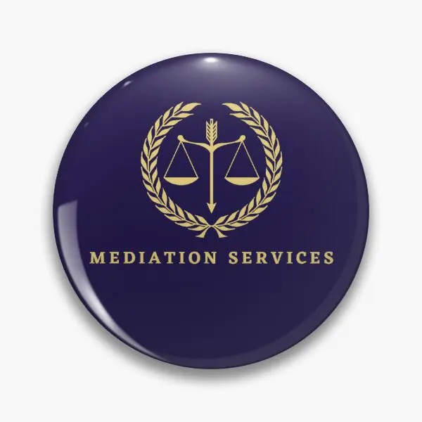 Mediation Services Mediator Mediation  Soft Button Pin Gift Cartoon Fashion Brooch Metal Hat Cute Creative Funny Lover Lapel Pin