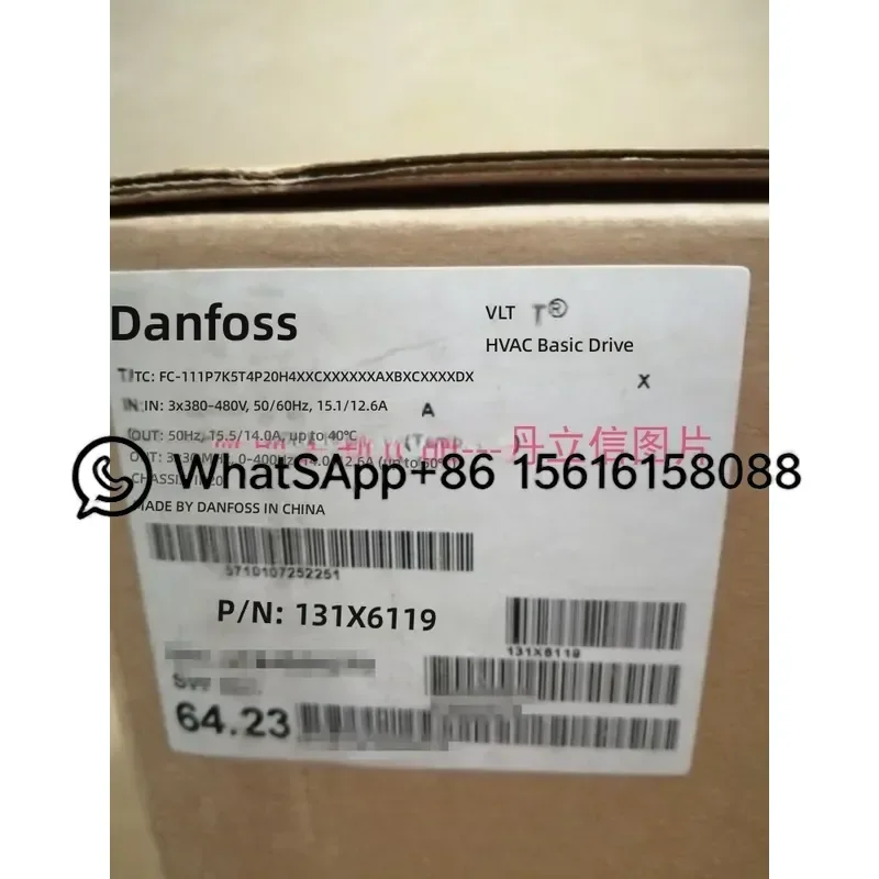 Original Danfoss VFD FC-111P7K5T4P20H4XXCXXXSXXXXAXBXCXXXXDX 131X6119 Inverter Drive AC Motor Controller Frequency Converter