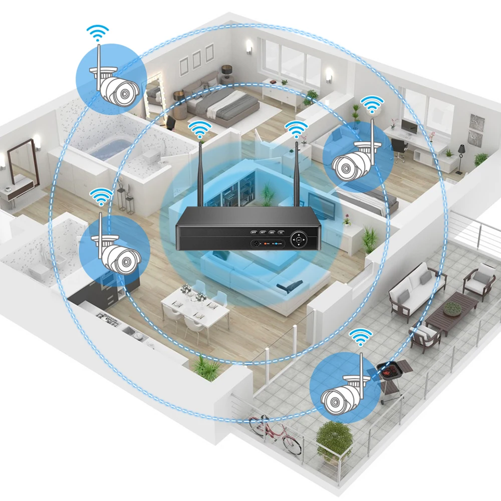 Imagem -02 - Misecu-gravador de Vídeo sem Fio Wifi Cctv Câmera ip H.265 Nvr Sistema de Proteção de Segurança P2p Xmeye 8ch 4mp 5mp