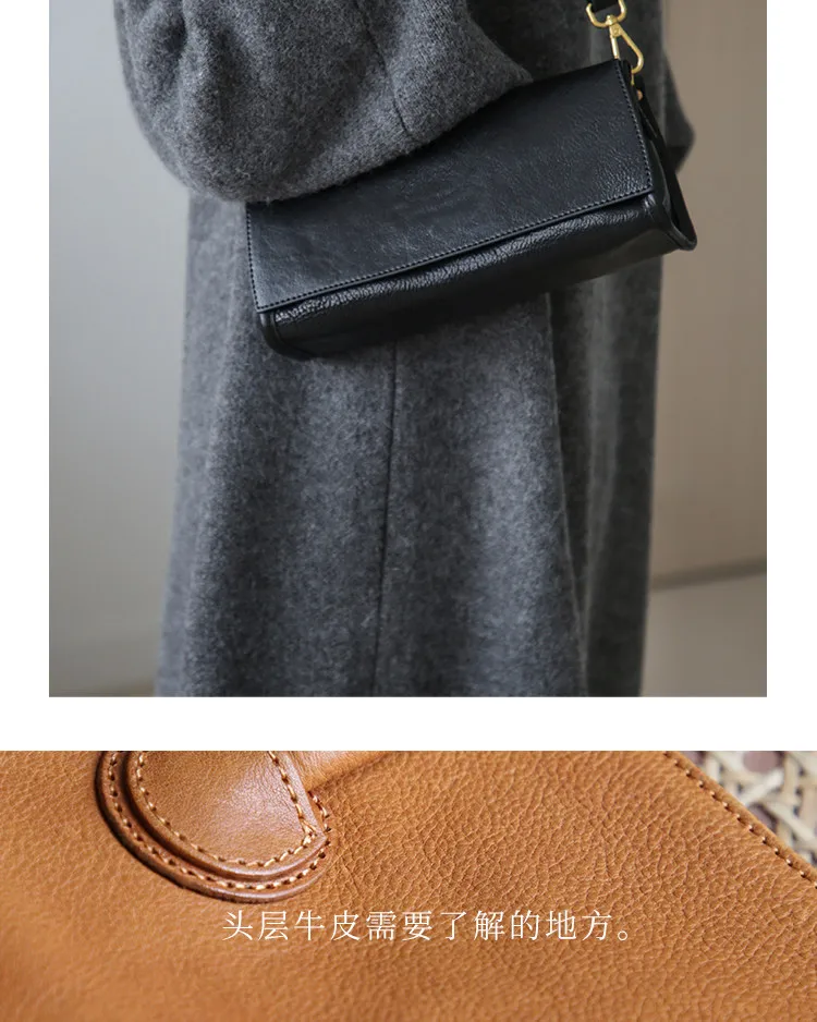 PNDME modische Vintage-Designer-Umhängetasche aus echtem Leder für Damen, lässige Wochenend-Umhängetasche aus echtem Rindsleder – Detail 16