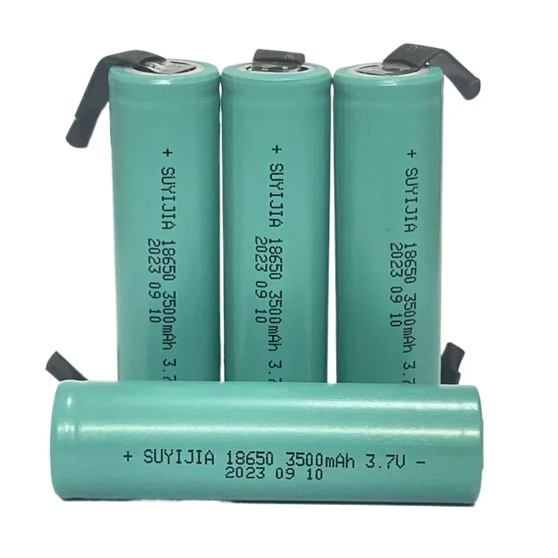 18650 Rechargeable Li-ion Battery 3.7V 3500mAh Real Capacity with Nickel Sheet Welding Torch Instrument Model Aircraft