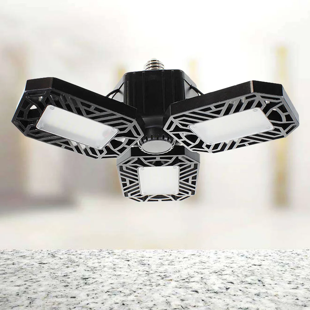 

80W 3-Head Folding LED Garage Light 90 Degree Adjustable Wide Angle Illumination for Basement Carport 6000K