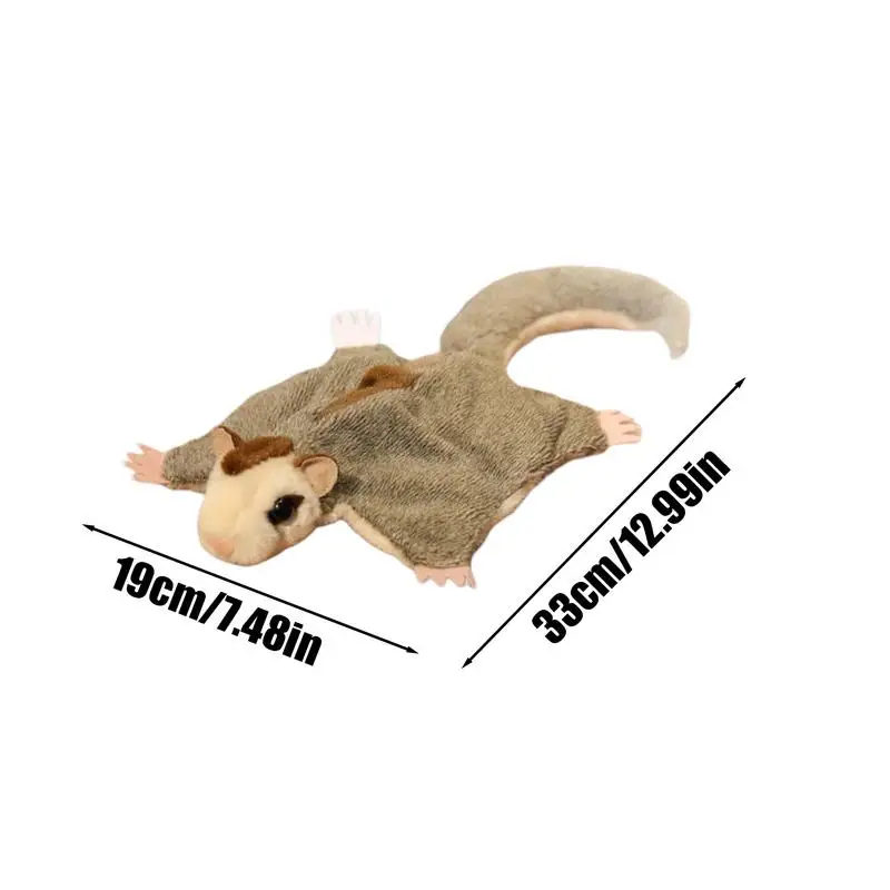 봉제 동물 귀여운 어린이 박제 동물 자석과 비행 다람쥐 봉제 인형 현실적인 귀여워 진정 동반자 장난감