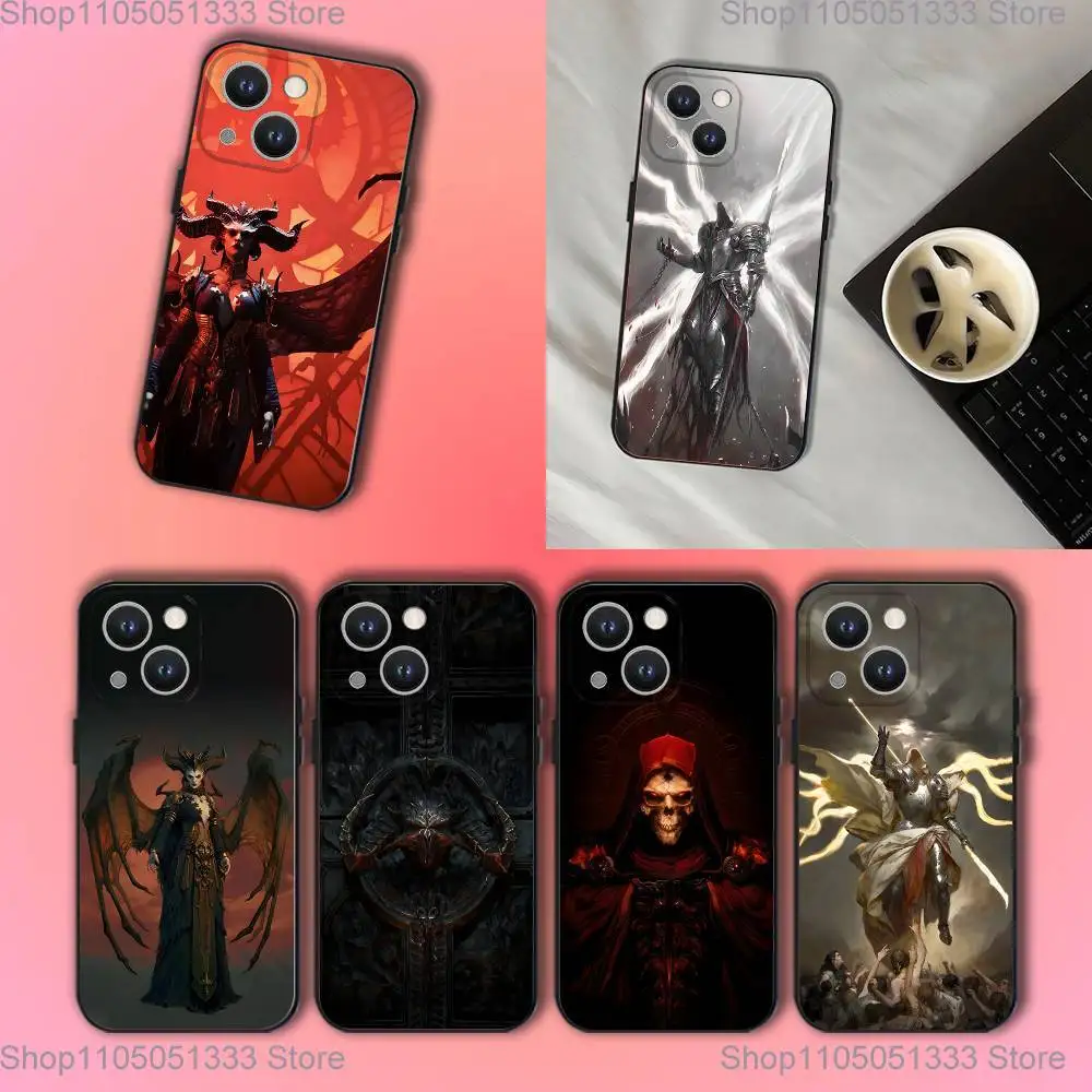 

Game D-Diablo IV Phone Case For iPhone 16,15,14,13,12,11,Pro,XS,Max,XR,Plus,E,SE4,Mini Black Soft Cover