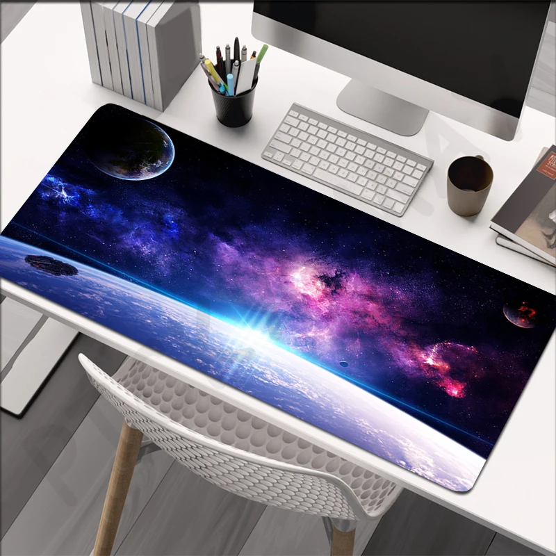 Ruang 80x30cm XXL Mousepad Tepi kunci besar alas Mouse Gaming alas Keyboard tikar hewan peliharaan alas meja untuk hadiah bantalan Mouse