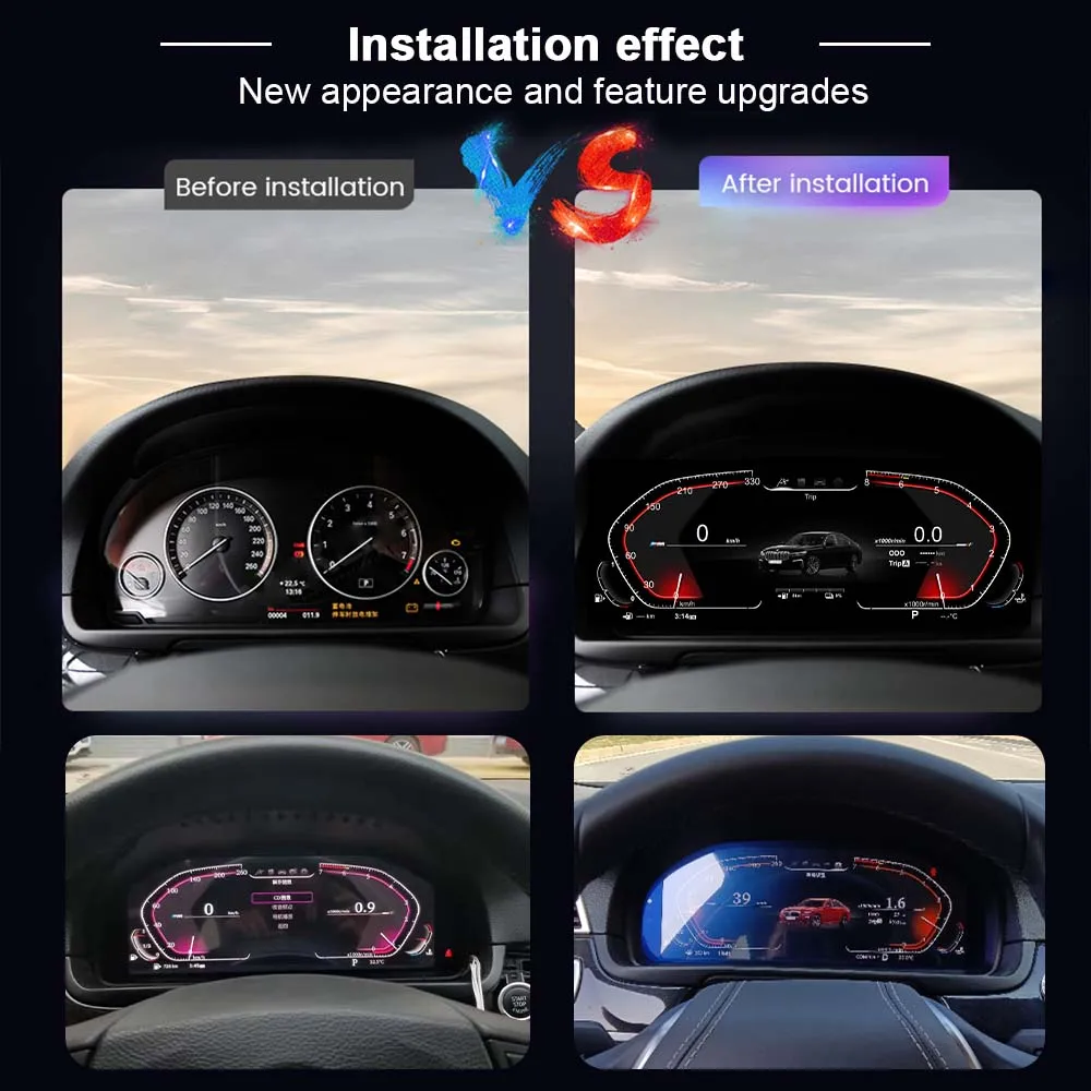 For Car LCD Dashboard Speedometer 1920*720 Screen For BMW Z4 E89 2009-2016 Linux System 12.3 Upgrade Digital Cluster