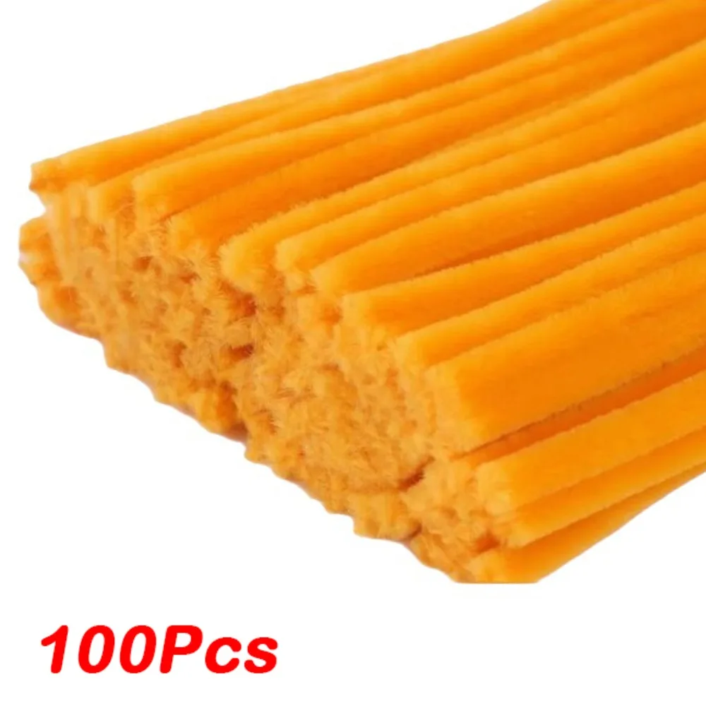 100/300/400Pcs Chenille Stems Flexible Wire Soft Touch Pipe Cleaners Bendable DIY Crafts Sticks for Artificial Flower Making