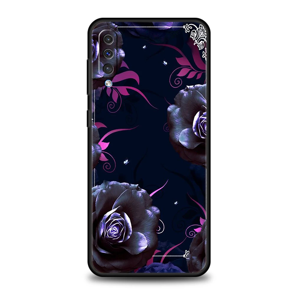 Luxury Retro Flower Phone Case for Samsung Galaxy A24 A13 A53 A73 A33 A22 A12 A02 A03 A05 A70 A50 A10 A20 5G Silicon Cover Shell