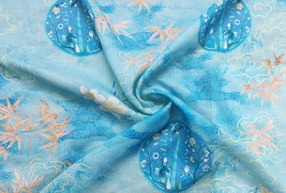 1 meter X 1.4 meter Natural Ramie Fabric Summer Thin Shirt Dress Material image 2