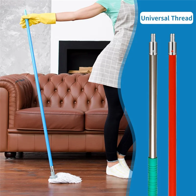 ABMR-مجموعة استبدال طرف ملولب عالمي، مجموعة إصلاح طرف ملولب للغاية مقاس 0.8 بوصة لأعمدة الخشب أو المعدن للممسحة والمكنسة 4 #2