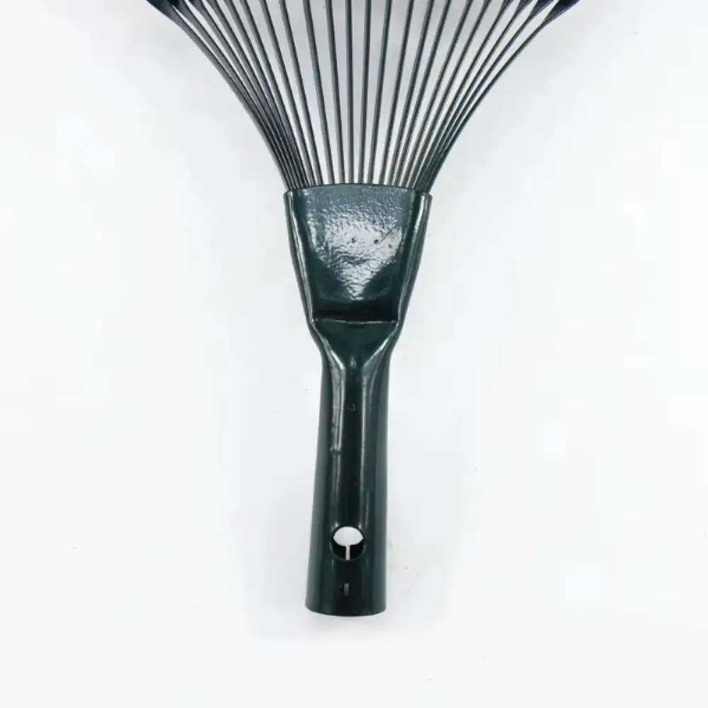 Compost Mixing Plastic Grass Rake Portable Compact Small Shrub Leaf Rake 22-Tooth Durable Yard Rake Flower Beds