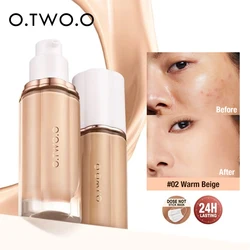 O.TWO.O Liquid Foundation Cream for Face 30ml High Coverage Makeup Base Sunscreen SPF30 Waterproof Concealer Makeup Foundation