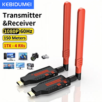 1080P 150m Wireless HDMI Extender 1 TX to 4 Splitter Video Transmitter Receiver for PS4 Camera Laptop PC to TV Monitor Projector