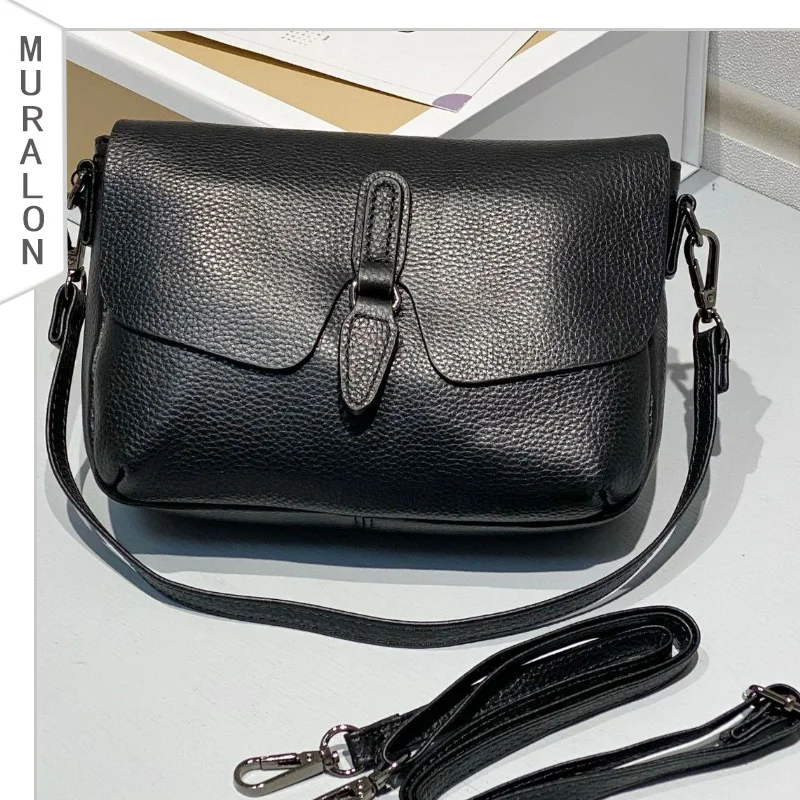 

2022 New Women's Single Shoulder Bag Long and Short Double Shoulder Straps Messenger Bag High-quality Genuine Leather Handbags