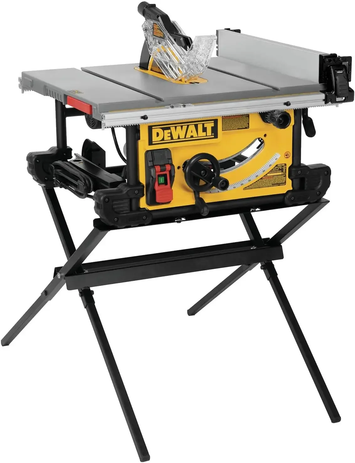 

DEWALT Table Saw, 10 Inch, 15 Amp, 32-Inch Rip Capacity, Dust Collector, Scissor Stand (DWE7491X)