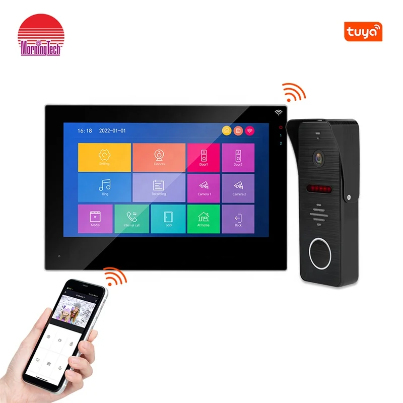 TCP/IP Видеодомофон Стабильная интеллектуальная вилла Видеодомофон Система контроля доступа TCP/IP WIFI Видеодомофонная система