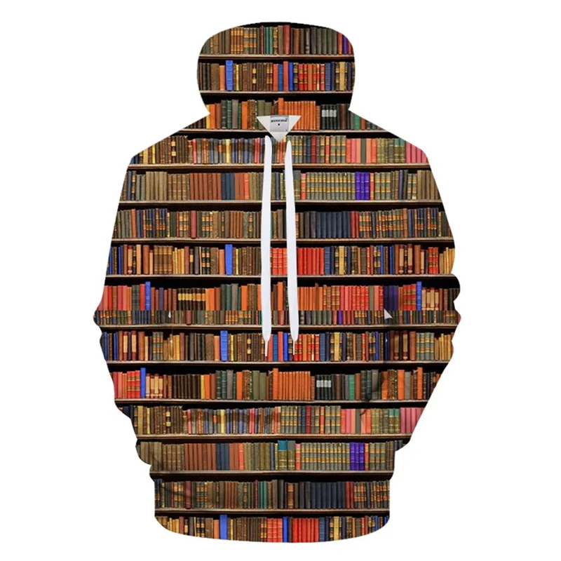 Fashion Library Books 3D All Over Print Hoodies Men Women Clothing Top Y2k Sweatshirts Comfortable Casual Coats Autumn Pullovers