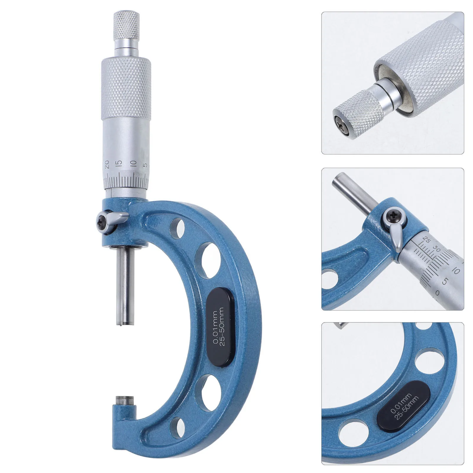 

Outside Micrometer High Precision Stainless Steel Micrometer 25-50mm Range 0.01mm Graduation Measuring Tool for Machinists