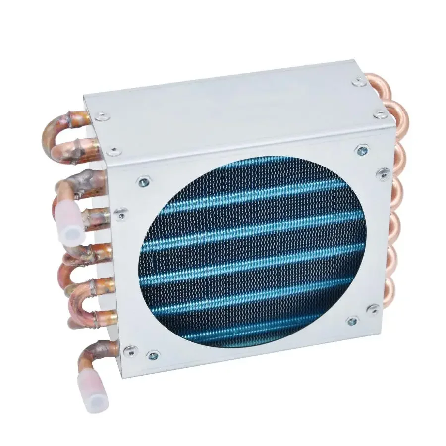 With Shell Condenser radiator  freezer air-cooled water-cooled fan aluminum fin copper tube heat exchanger