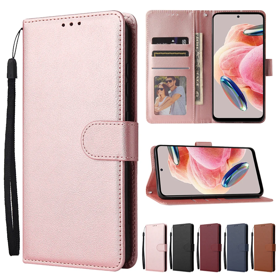 Wallet Card Slot Stand Magnetic Flip Leather Case For Xiaomi Redmi Note 12S 12 Pro 11 11S 10S 9 8 Pro 7 12C 10C Poco X5 Pro M5s